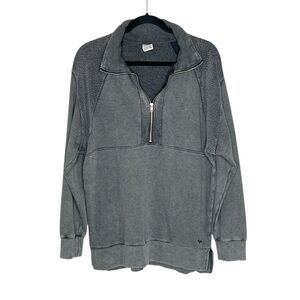 PINK Victoria's Secret Half Zip Oversized Fleece Pullover size Small